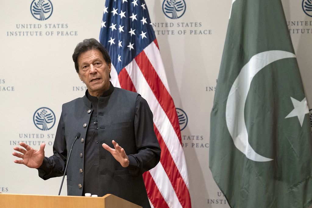 PM Imran Khan giving a speech at US Institute of Peace